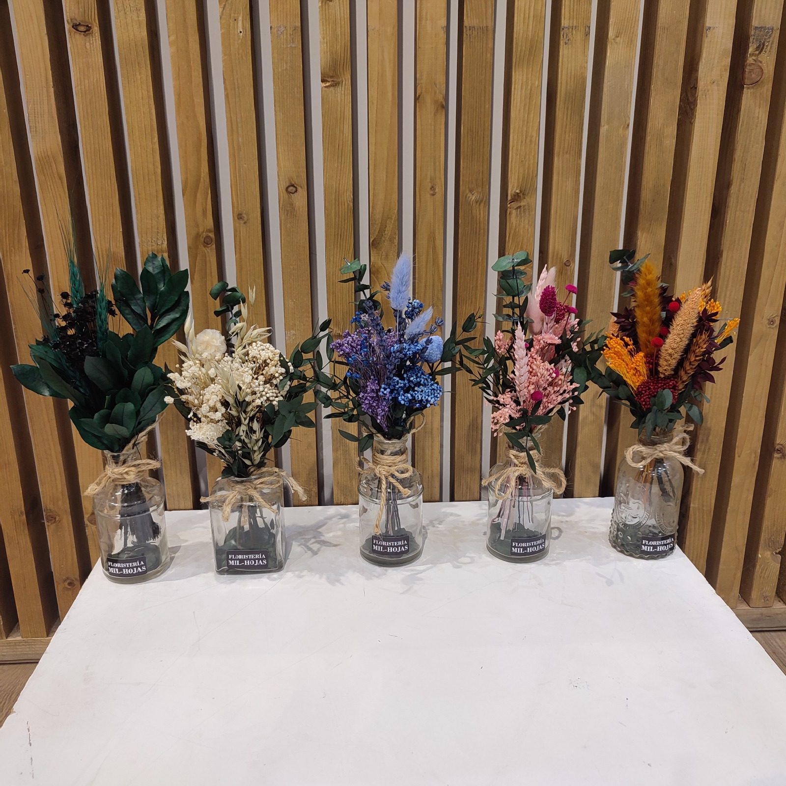 Botellita de Flores Preservadas